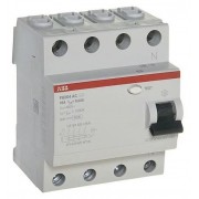 АВВ Выключатель дифференциальный тока 4мод. FH204 AC-25/0.03 2CSF204004R1250