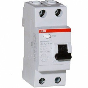 Выключатель автоматический дифференциального тока УЗО ABB FH202 2CSF202004R1630 2п 63A 30mA тип AC
