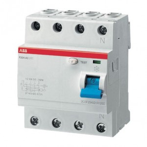 Выключатель автоматический дифференциального тока ABB F204 25A 30mA AC